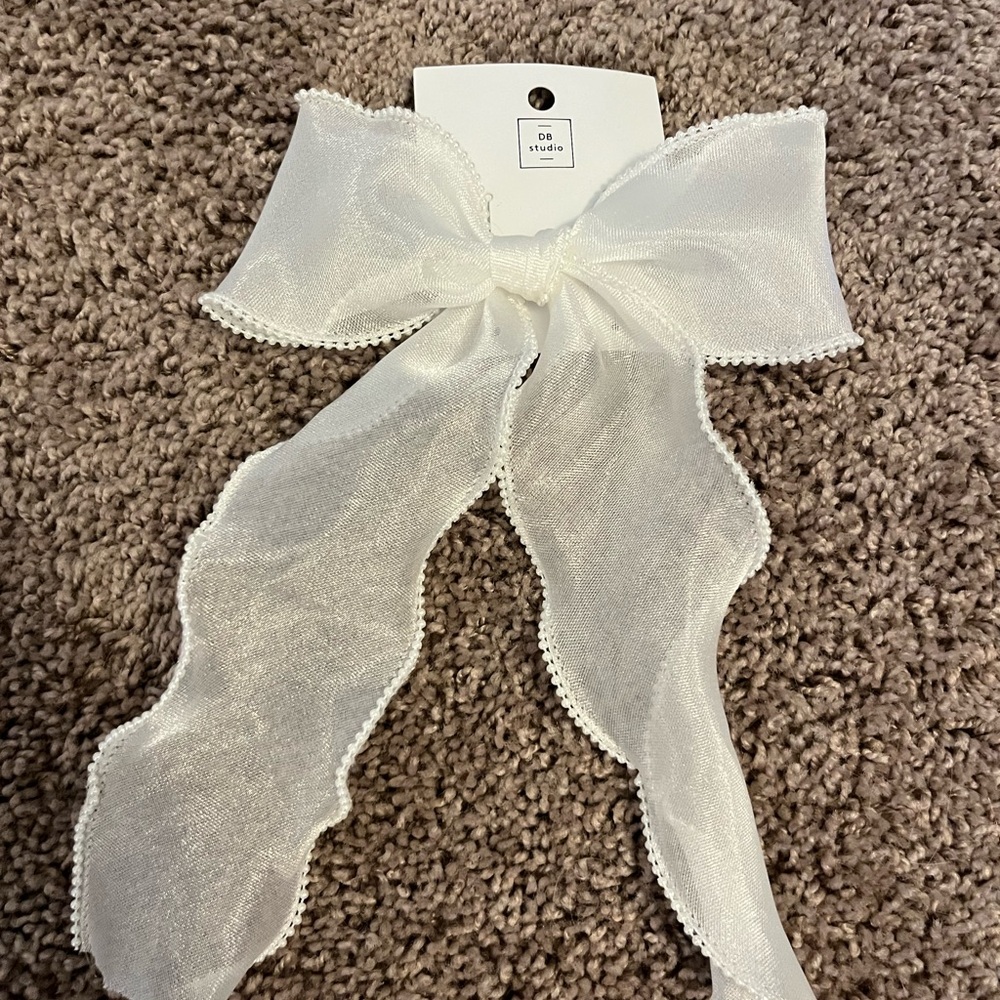 White Sheer Ribbon Bow
